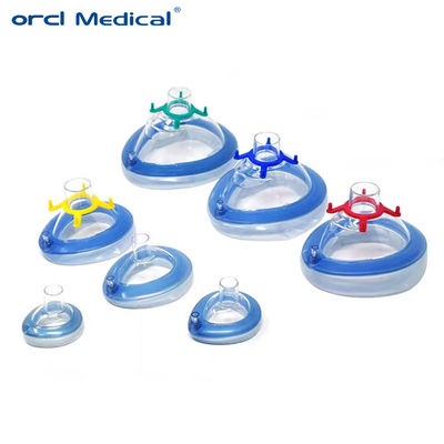 Medische benodigdheden wegwerpluchtkussen PVC anesthesie masker met CE ISO-goedkeuring