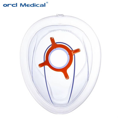 Latexvrij transparante koepel zachte luchtkussing medisch siliconen anesthesie masker met standaard port luchtkussing masker