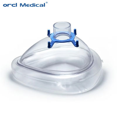 Eenmalig zuurstof ademhalingsmasker medisch siliconen pvc anesthesie masker zonder opblaasventiel