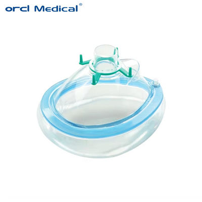 Eenpersoonsgebruik Anesthesie zuurstofmasker zacht medisch PVC-anesthesie masker met luchtkussing anesthesie masker dropshipping exporteur