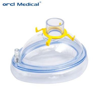Medisch luchtkussensmasker Ziekenhuisvoorziening Wegwerp PVC-anesthesie Gezichtsmasker Leverancier