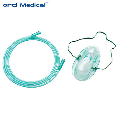 Fabrieksfabrikant Eenmalig gebruik PVC zuurstofmasker met buizen CE LSO