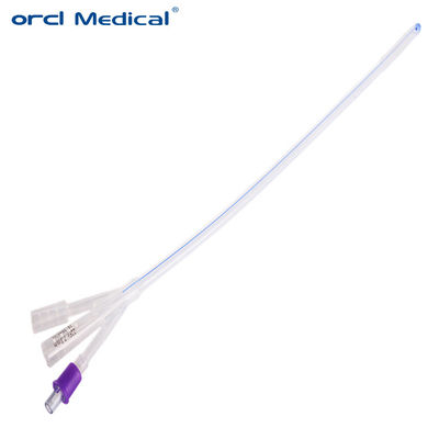 Medische siliconen urethrale katheter 3 Way 16Fr 18Fr 20Fr 22Fr 24Fr